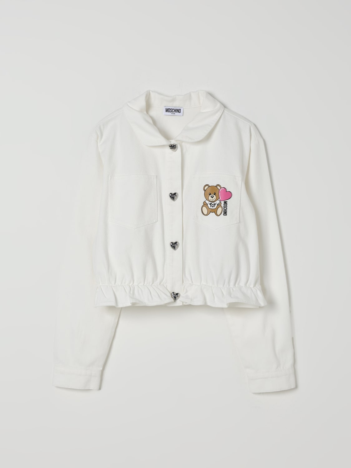 MOSCHINO JACKET: Jacket kids Moschino, White - Img 1