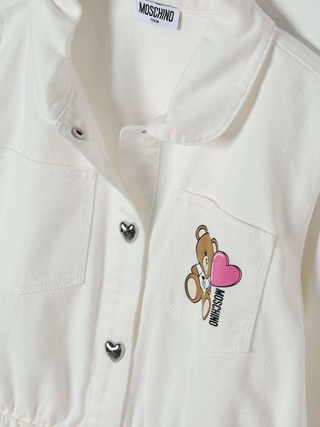 MOSCHINO JACKET: Jacket kids Moschino, White - Img 3