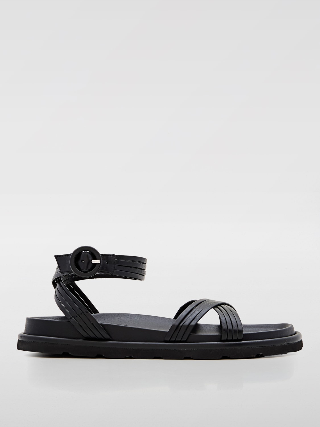 シューズ・サンダルその他 GIANVITO ROSSI Woman Flat sandals Black G3265910GOMNAP BLACK GIANVITO ROSSI: Flat sandals woman - Black | Gianvito Rossi
