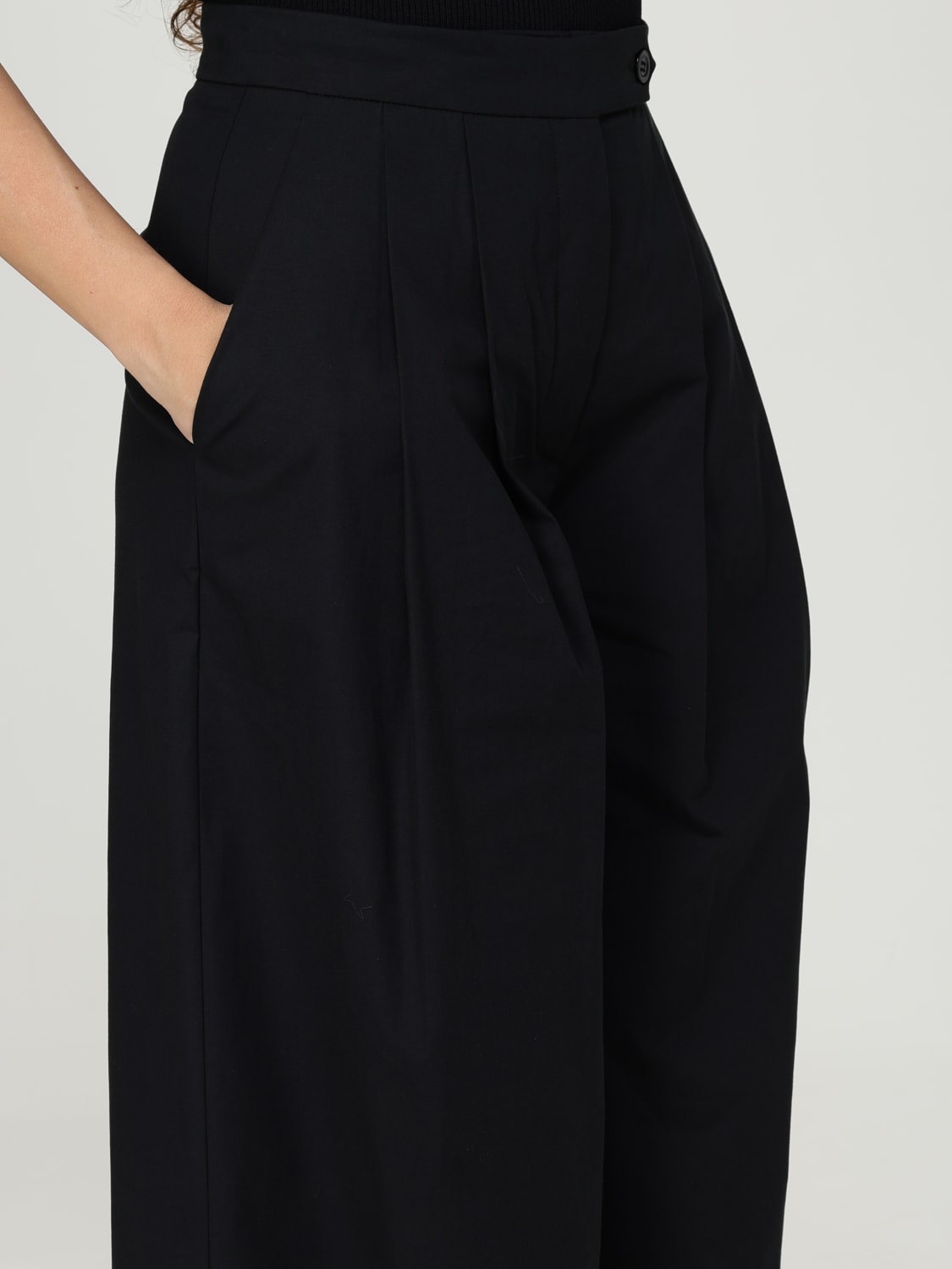 パンツ SEMI COUTURE Women Straight Pants S5SK20Y690 Black SEMICOUTURE: Pants woman - Black | Semicouture pants Y5SK16