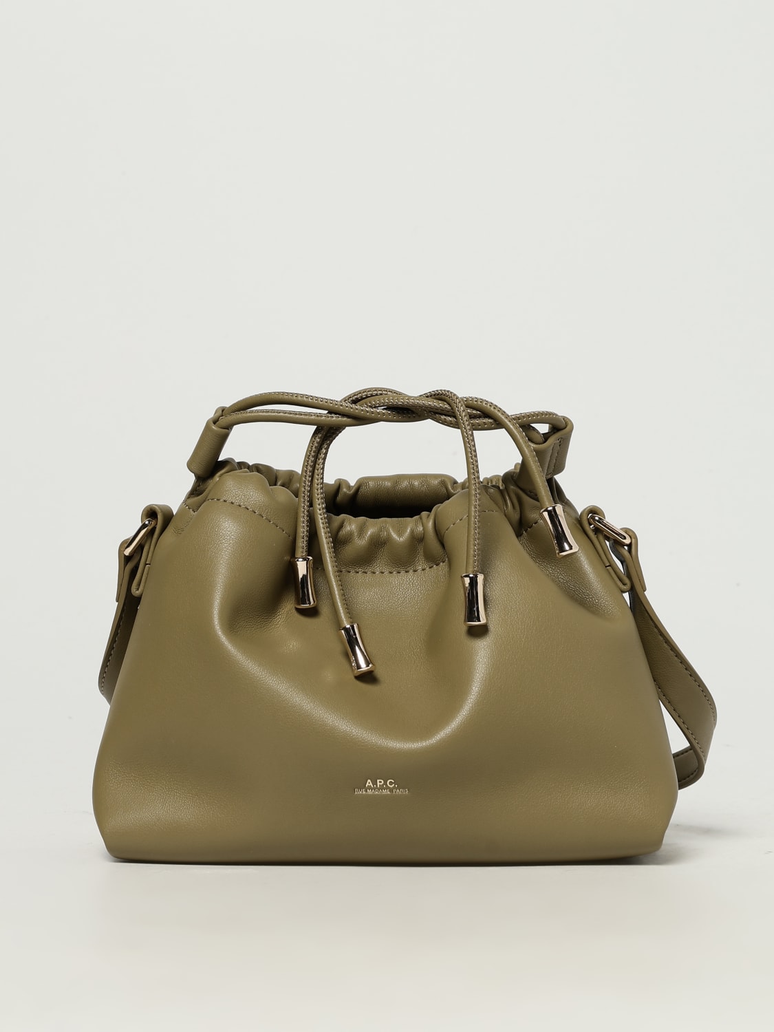 A.P.C. BORSA MINI: Borsa Ninon Mini A.P.C. in pelle sintetica , Verde - Img 1