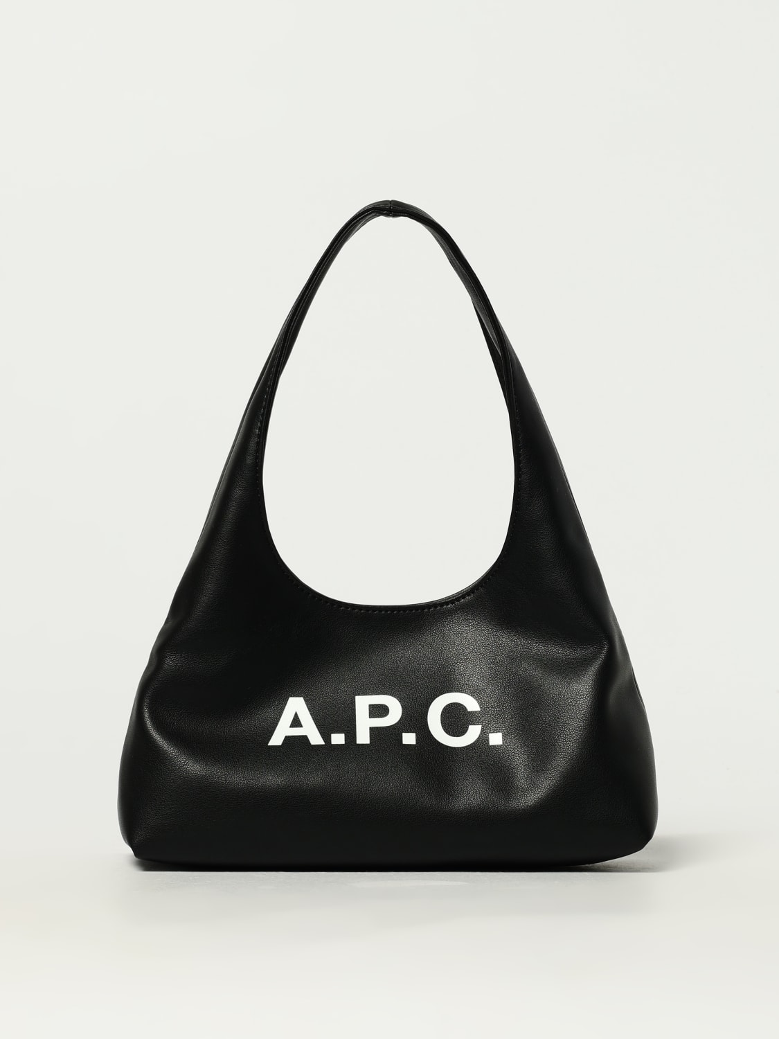 A.P.C. BORSA A SPALLA: Borsa Baby Ninon A.P.C. in pelle sintetica , Nero - Img 1