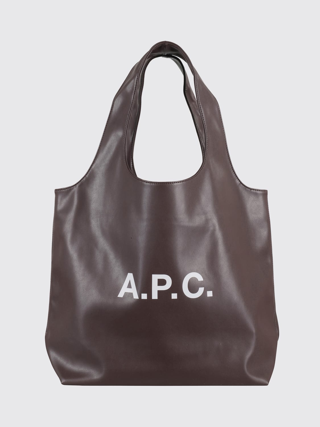 A.P.C. BORSA TOTE: Borsa Ninon Tote A.P.C. in pelle sintetica , Cacao - Img 1