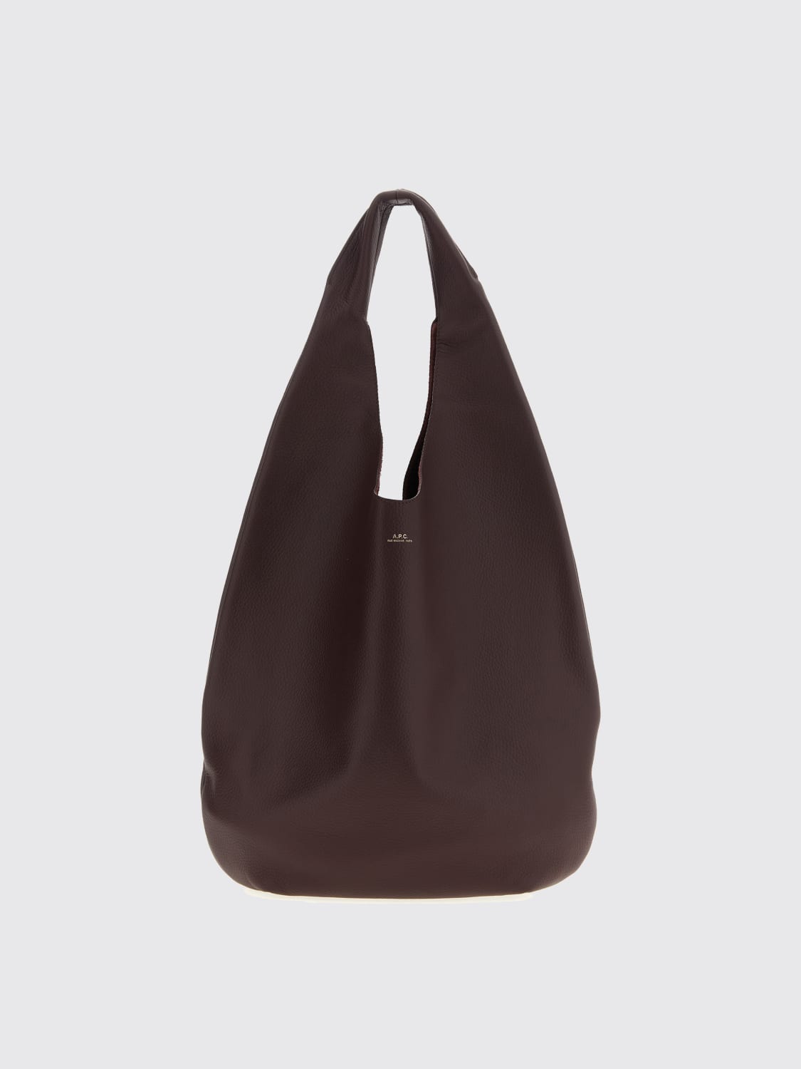 A.P.C. BORSA TOTE: Borsa Le Neige A.P.C. in pelle a grana , Bordeaux - Img 1
