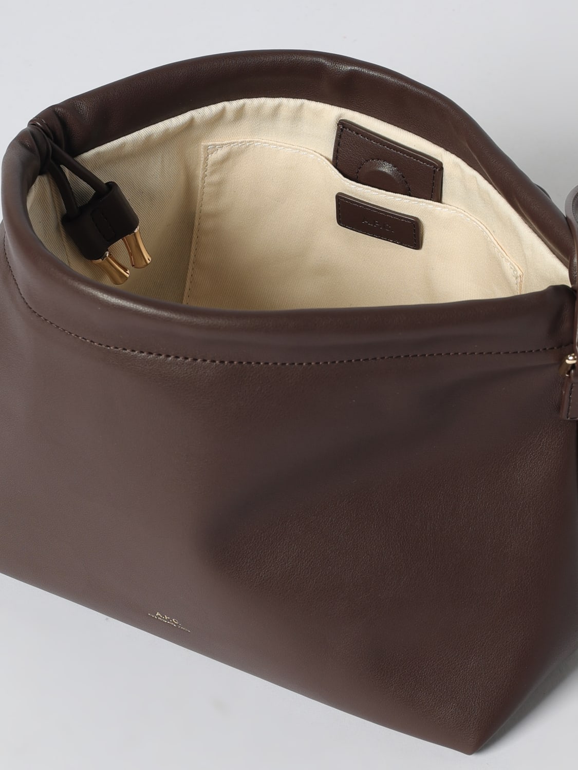 A.P.C. BORSA A TRACOLLA: Borsa Ninon A.P.C. in pelle sintetica , Cuoio - Img 3