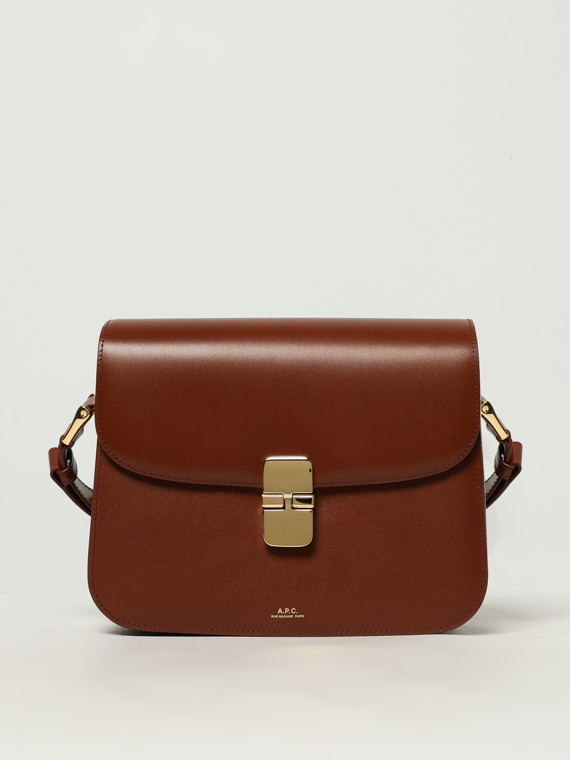 A.P.C. SAC BANDOULIÈRE: Sac bandoulière femme A.P.C., Marron - Img 1