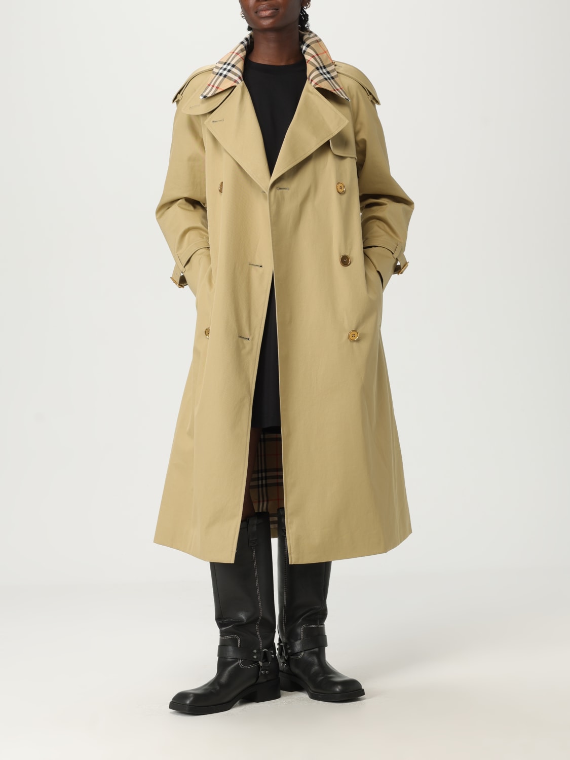 BURBERRY JACKET: Trench coat woman Burberry, Brown - Img 2