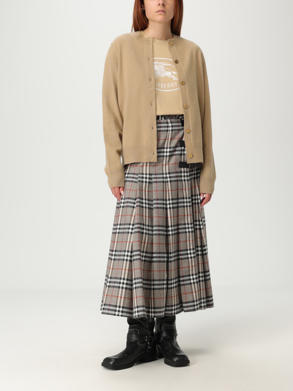 BURBERRY T-SHIRT: T-shirt woman Burberry, Apricot - Img 2