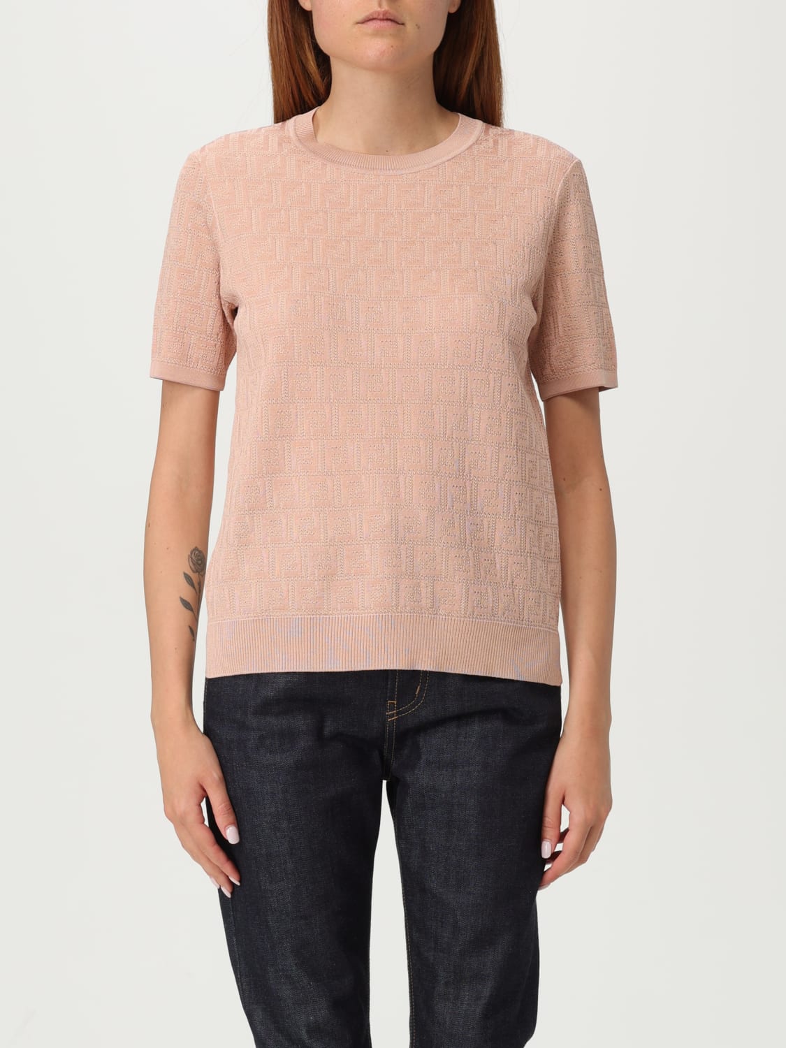 FENDI SWEATER: T-shirt woman Fendi, Pink - Img 1