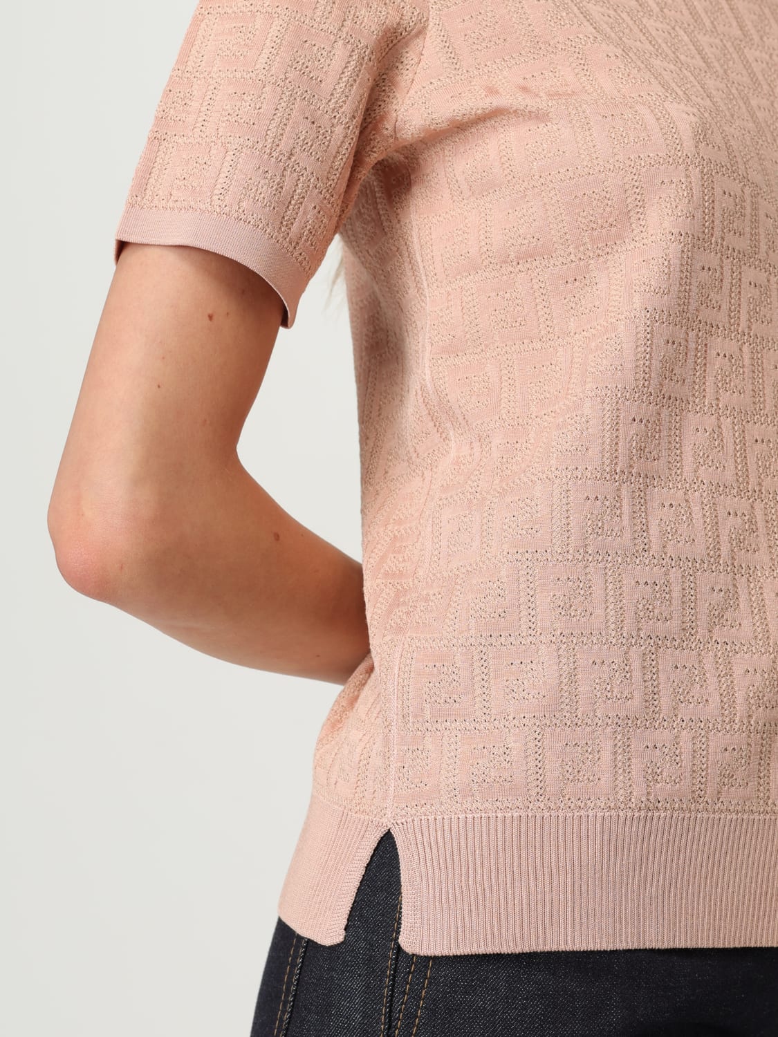 FENDI SWEATER: T-shirt woman Fendi, Pink - Img 4