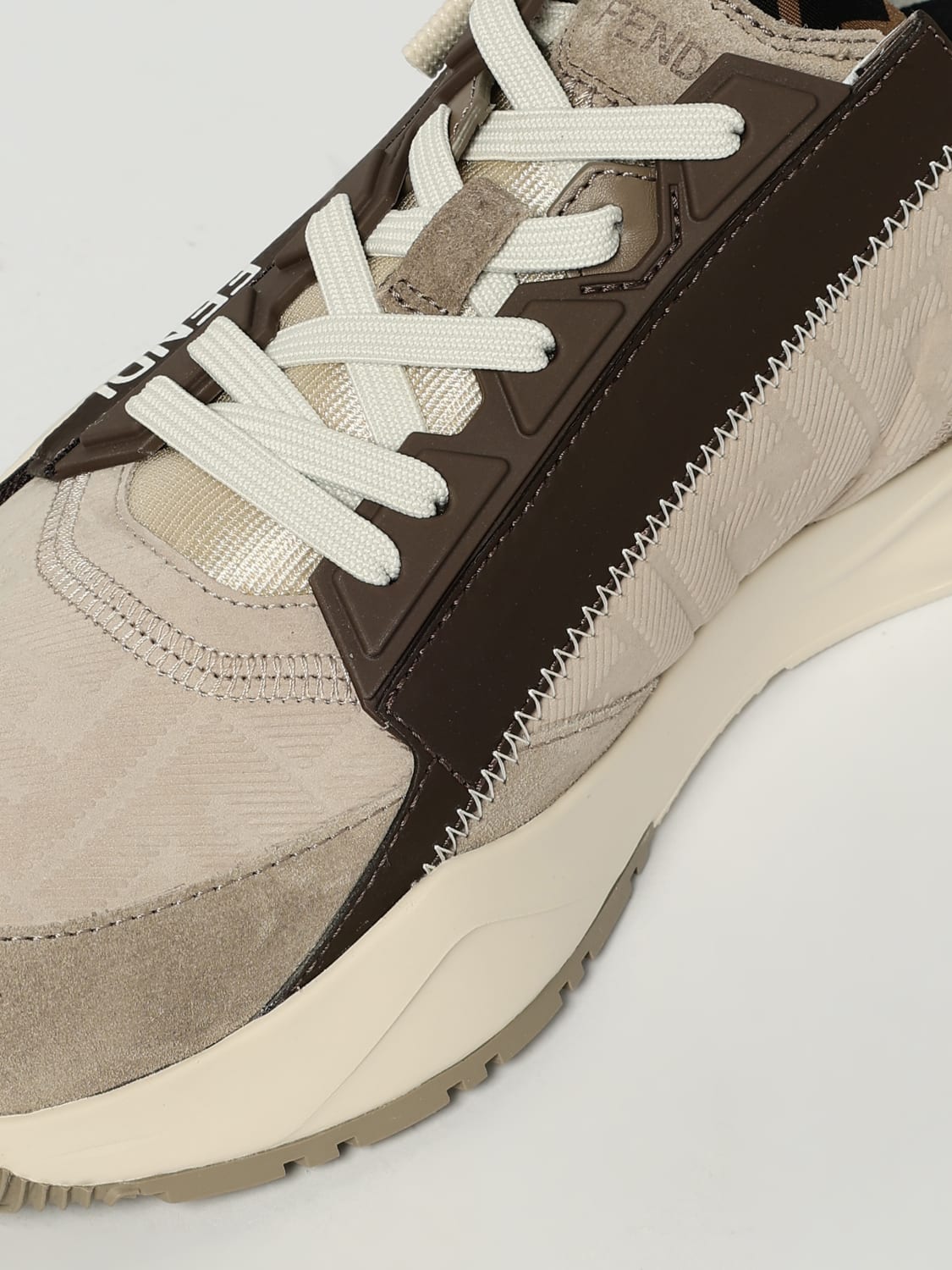 FENDI SNEAKERS: Sneakers men Fendi, Beige - Img 4