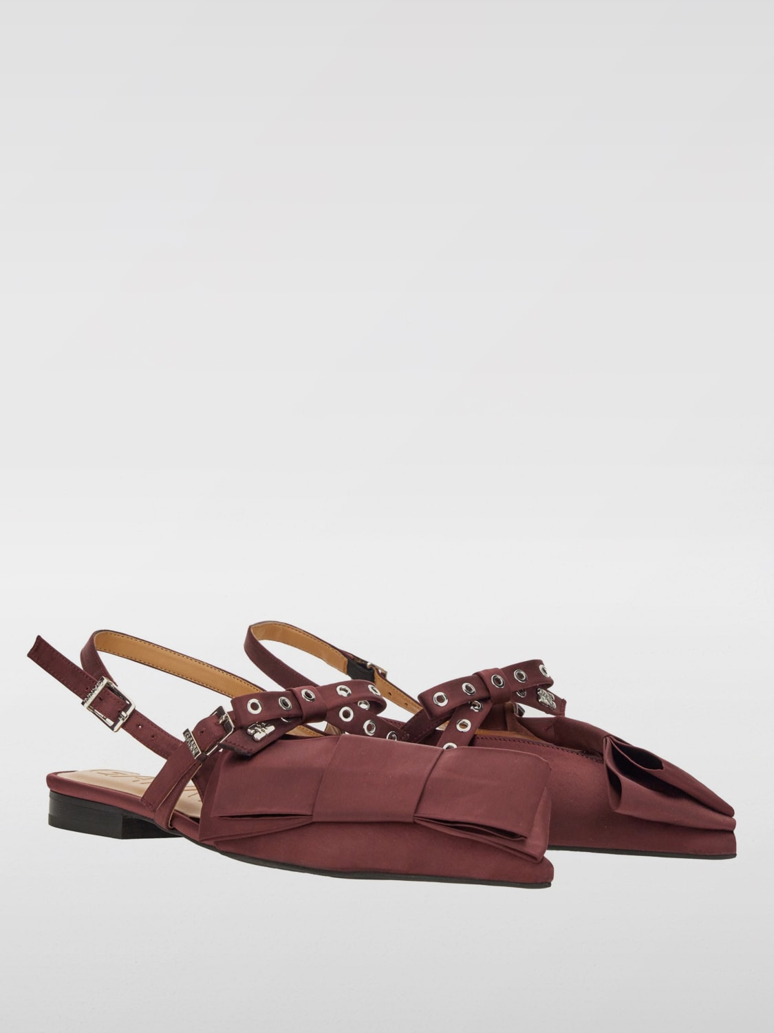 フラットシューズ GANNI Woman Ballet flats Burgundy S2860 234 GANNI: Flat shoes woman - Burgundy | Ganni ballet flats