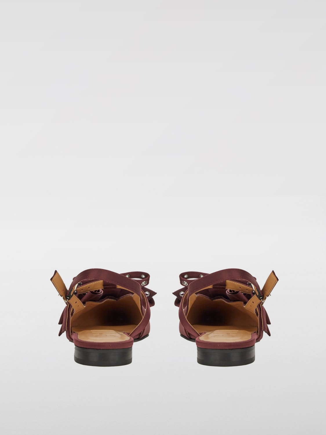フラットシューズ GANNI Woman Ballet flats Burgundy S2860 234 GANNI: Flat shoes woman - Burgundy | Ganni ballet flats