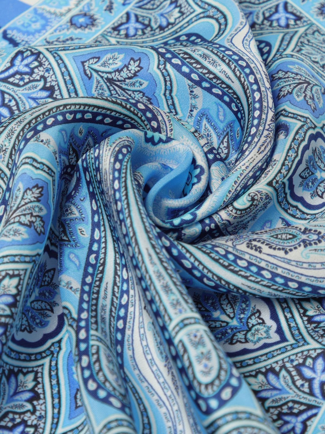 ETRO POCKET SQUARE: Neck scarf men Etro, Blue - Img 3