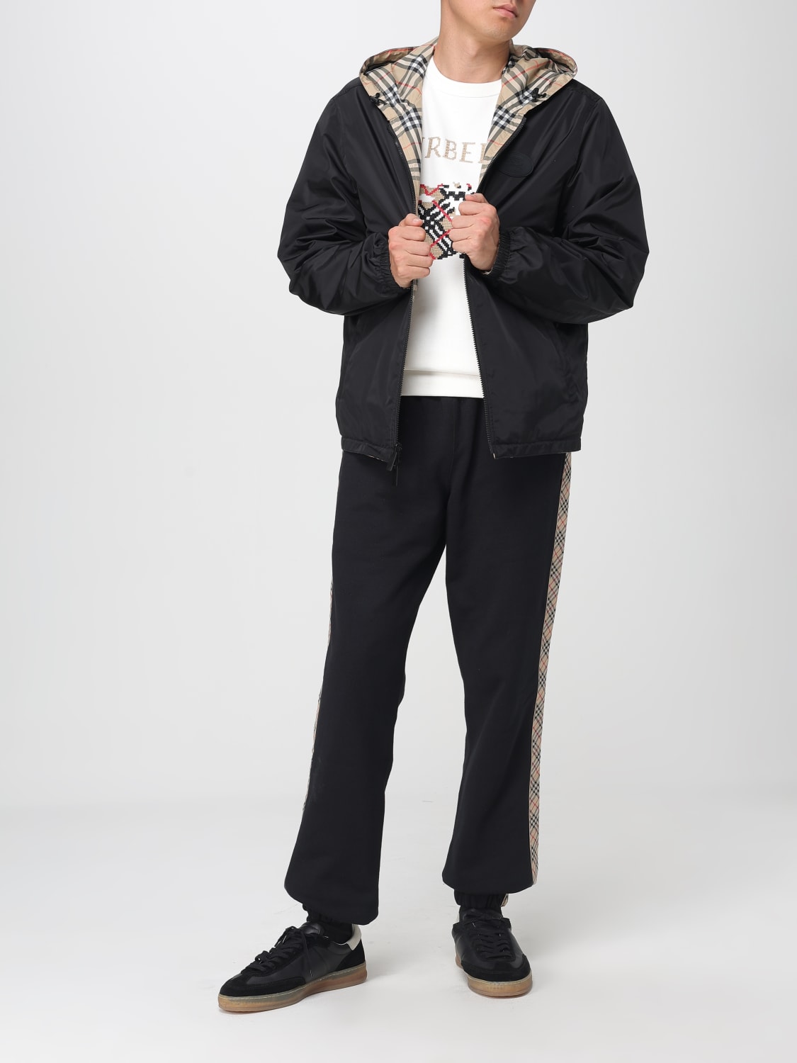 BURBERRY　タキシード スリムフィット コットンシルク タキシードシャツ (ナチュラル