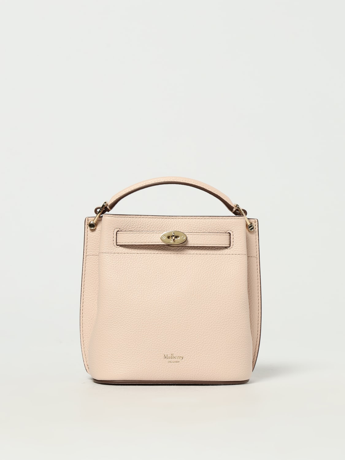 MULBERRY BORSA A MANO: Borsa Islington Turn Lock Bucket Bag Mulberry, Rosa - Img 1