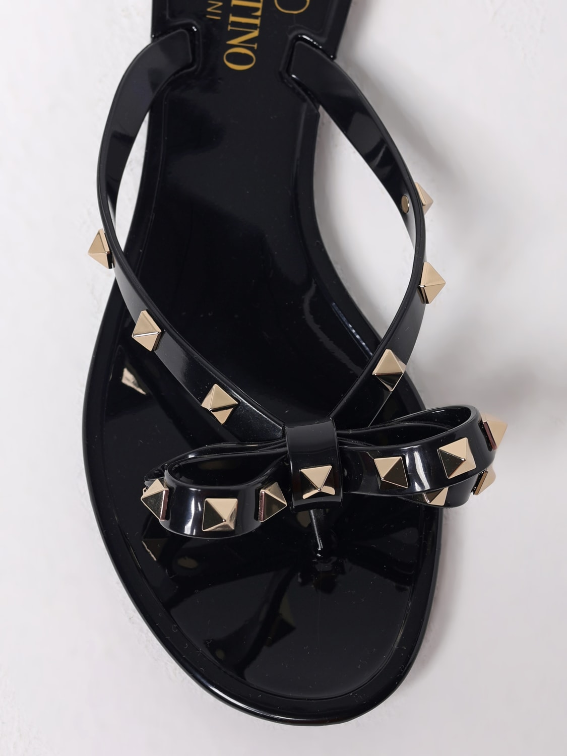 VALENTINO GARAVANI SANDALIAS DE TACÓN: Sandalias planas mujer Valentino Garavani, Negro - Img 4