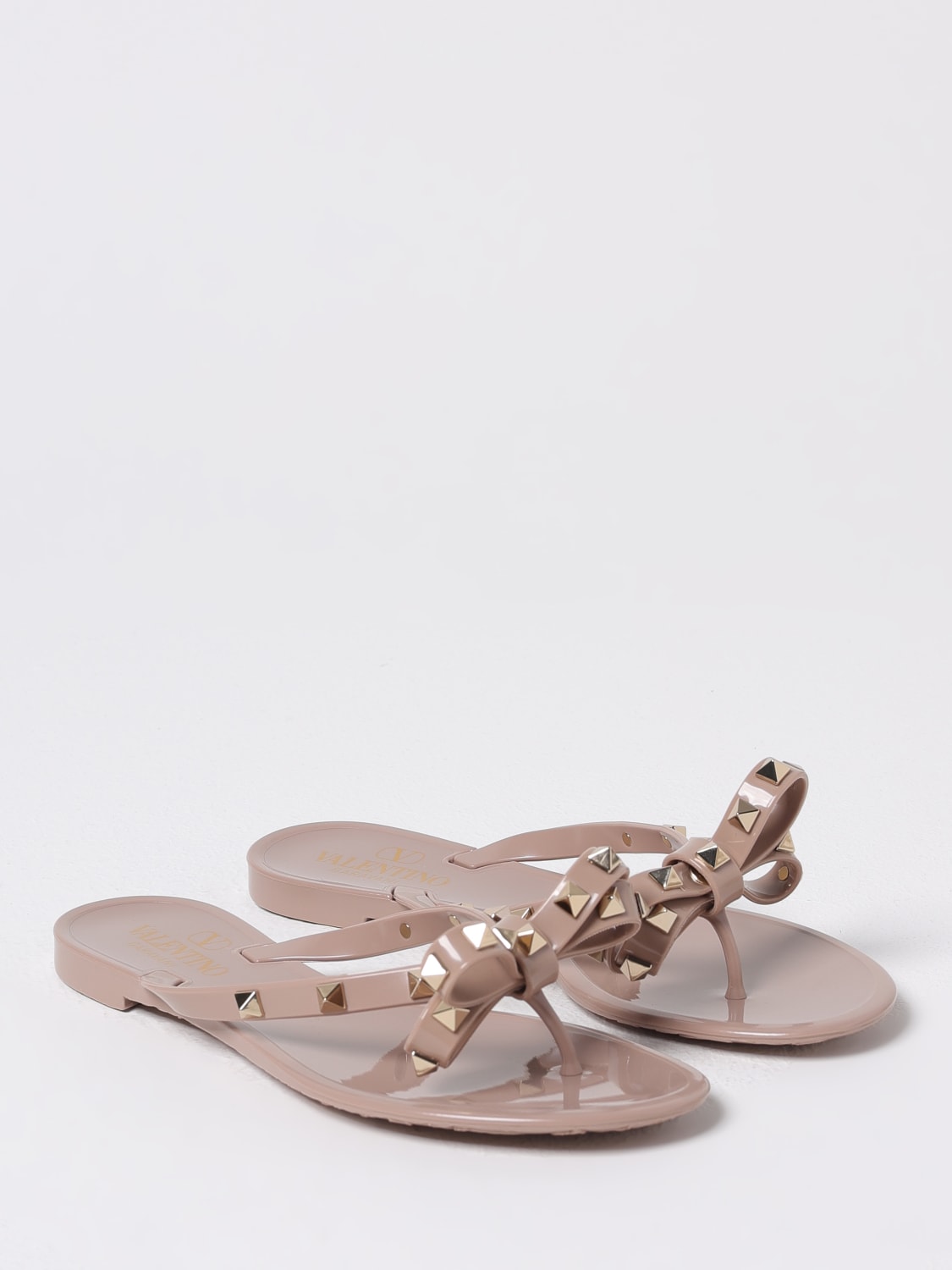 VALENTINO GARAVANI HEELED SANDAL: Flat sandals woman Valentino Garavani, Pink - Img 2
