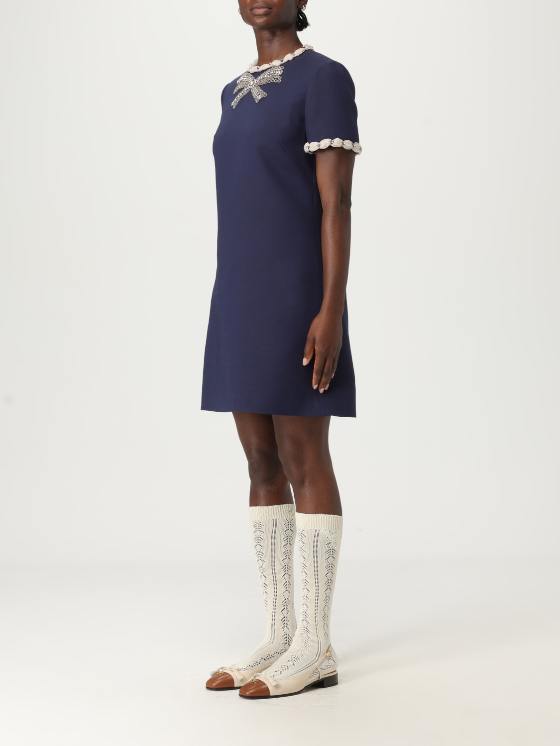 VALENTINO DRESS: Dress woman Valentino, Indigo - Img 4