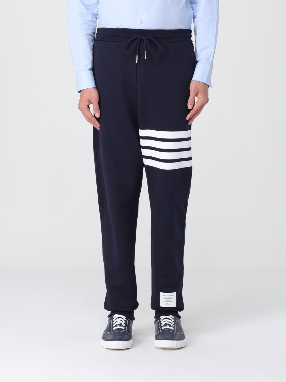THOM BROWNE PANTS: Pants men Thom Browne, Blue - Img 1