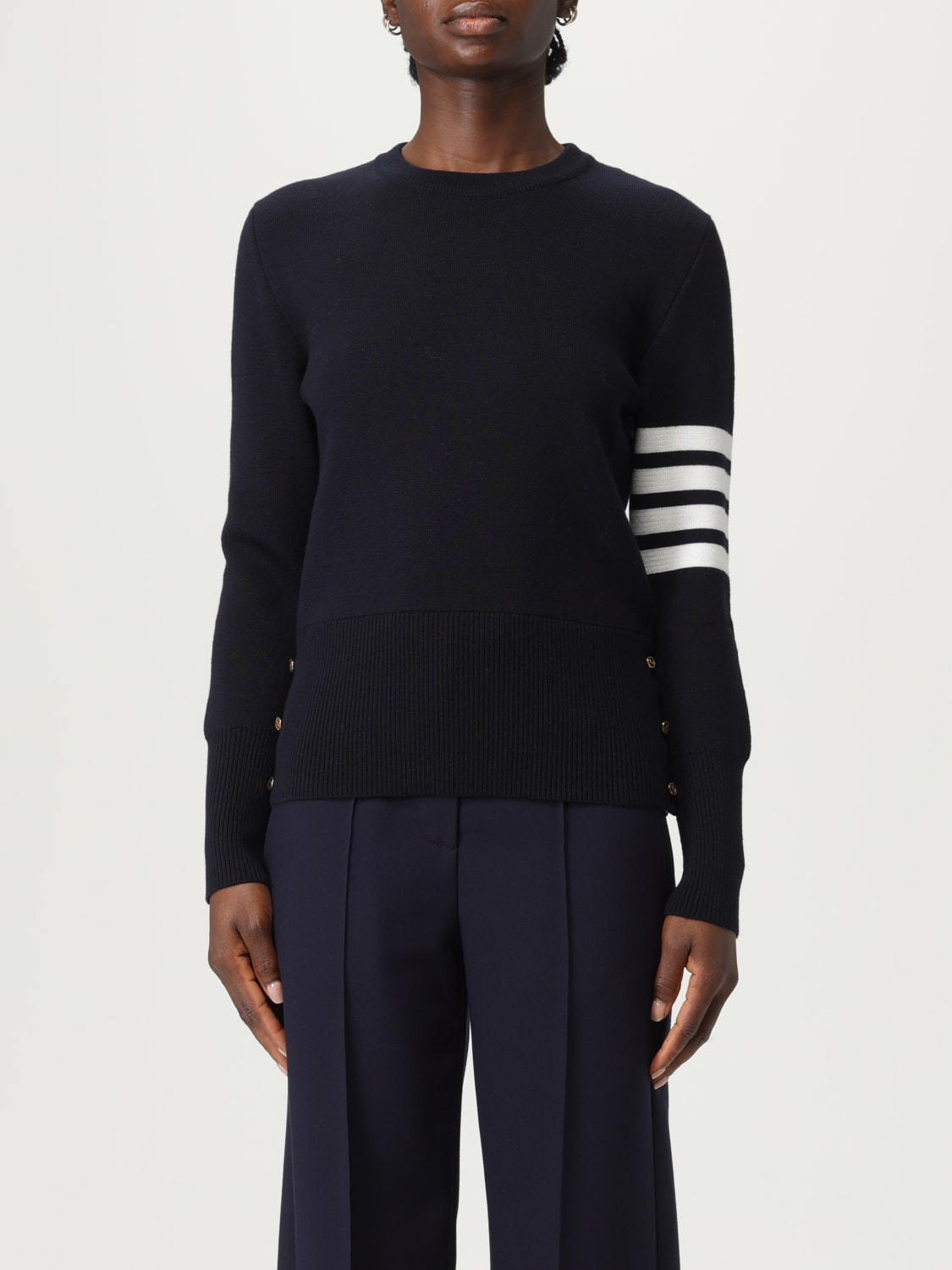 THOM BROWNE PULLOVER: Pullover damen Thom Browne, Blau - Img 1
