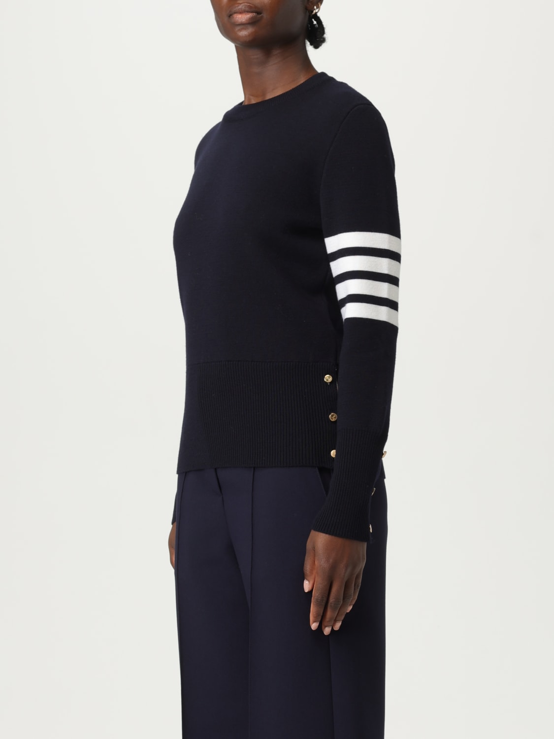THOM BROWNE PULLOVER: Pullover damen Thom Browne, Blau - Img 4