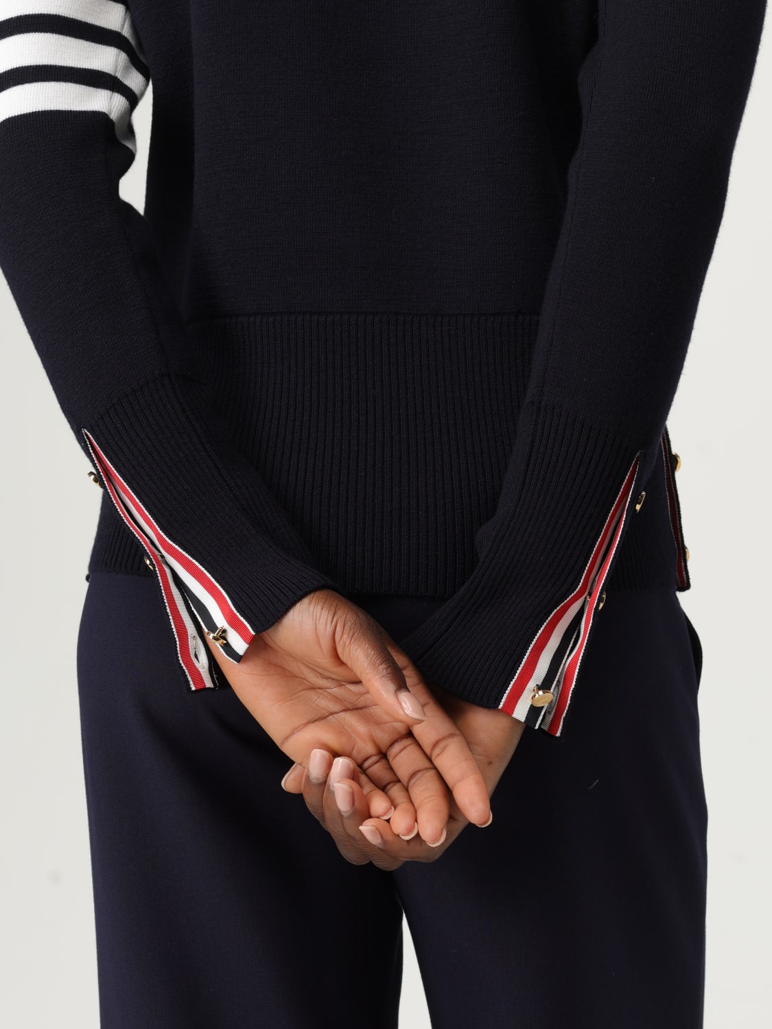 THOM BROWNE PULLOVER: Pullover damen Thom Browne, Blau - Img 5