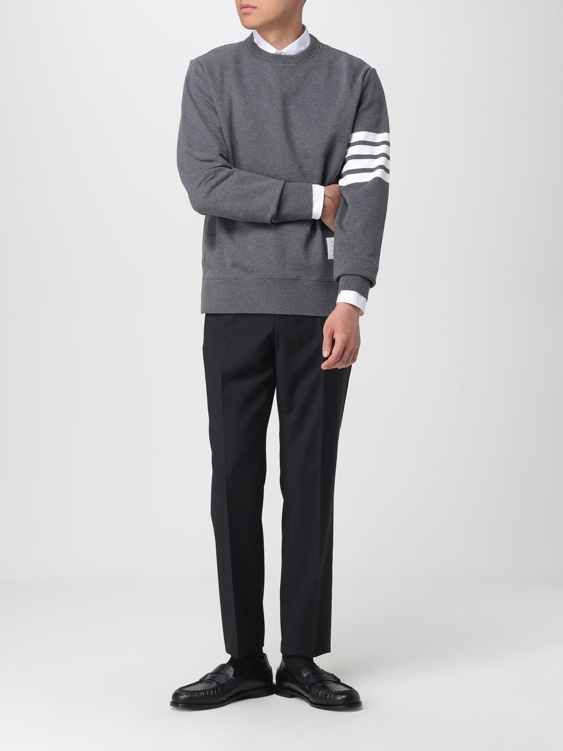 THOM BROWNE SWEATSHIRT: Sweatshirt men Thom Browne, Grey - Img 2