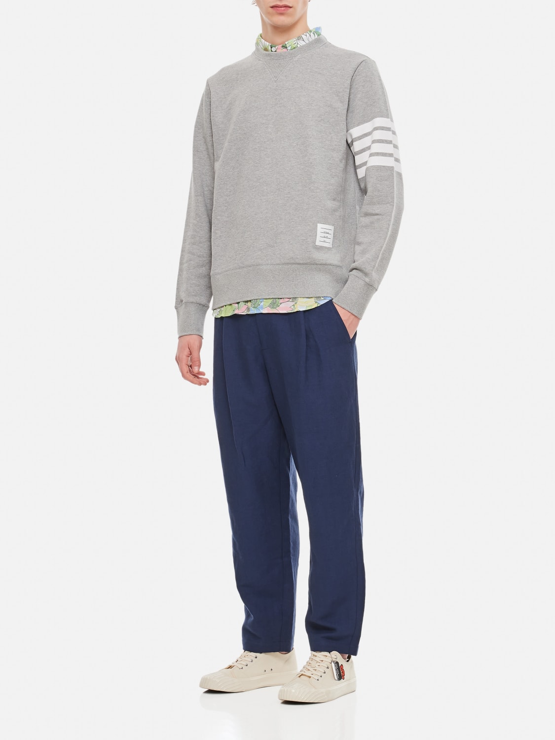 THOM BROWNE SWEATSHIRT: Sweatshirt men Thom Browne, Grey 1 - Img 2
