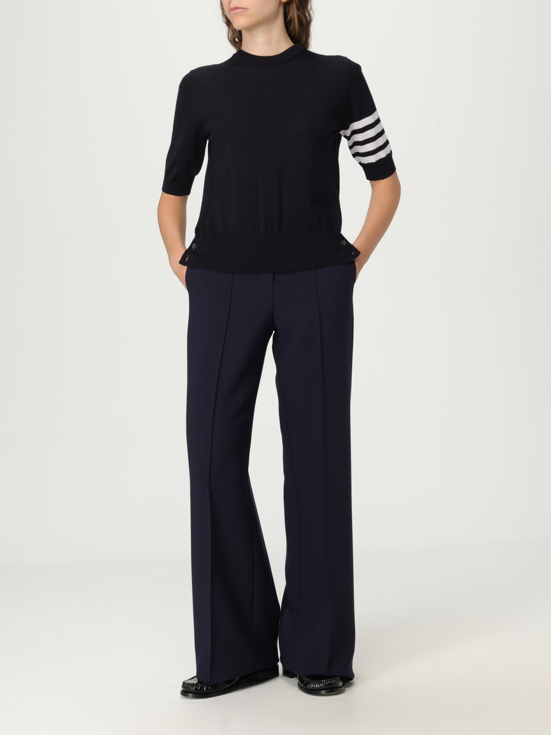 THOM BROWNE PULLOVER: Pullover damen Thom Browne, Navy - Img 2