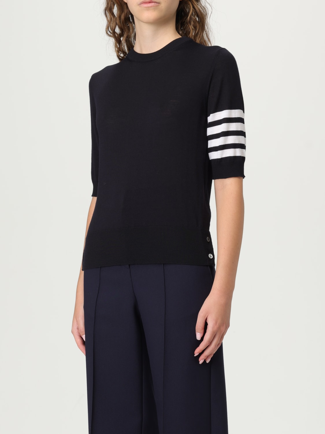 THOM BROWNE PULLOVER: Pullover damen Thom Browne, Navy - Img 4