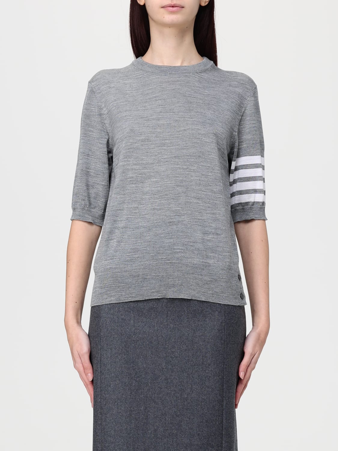 THOM BROWNE JERSEY: Jersey mujer Thom Browne, Gris 1 - Img 1