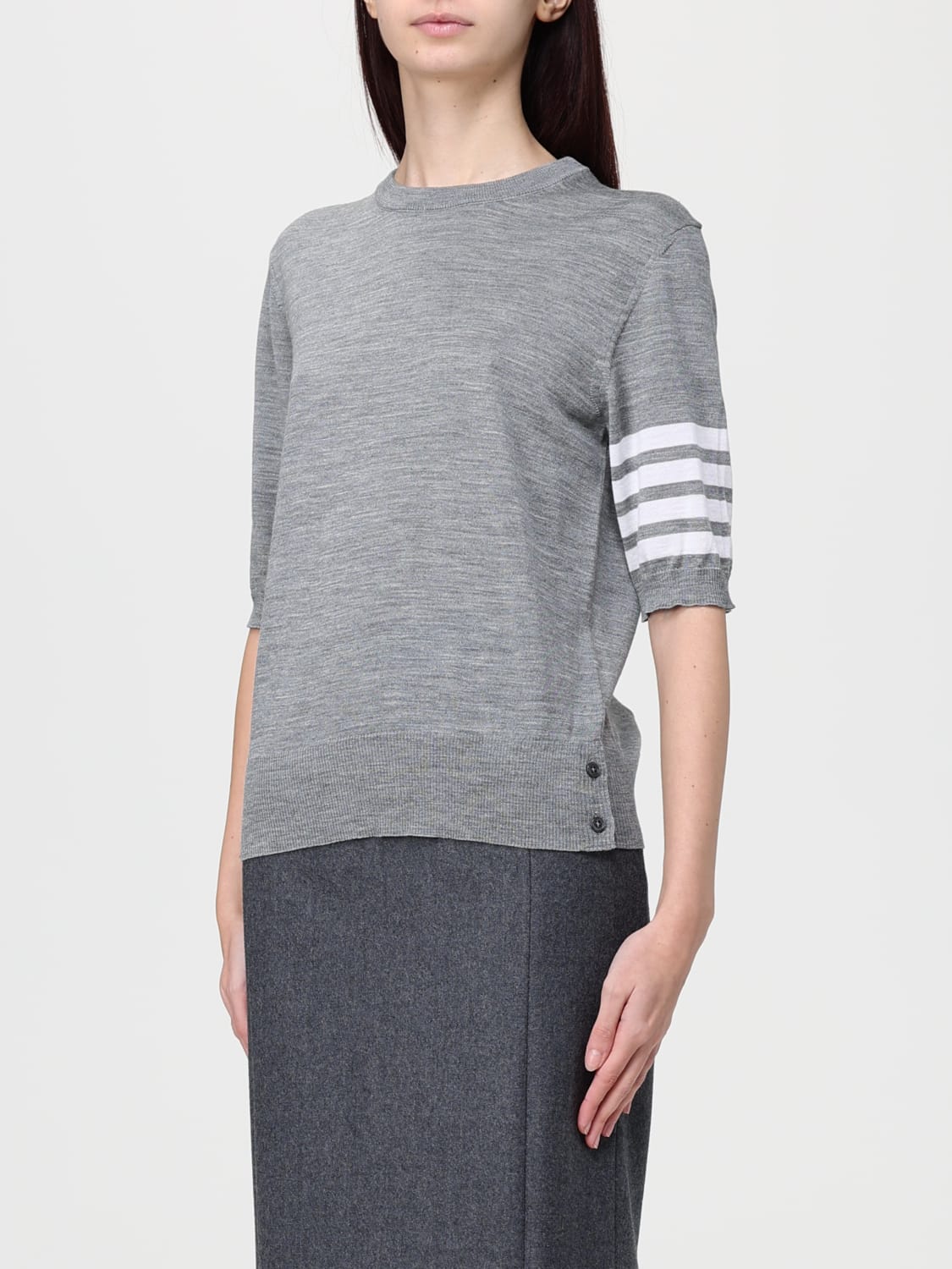 THOM BROWNE JERSEY: Jersey mujer Thom Browne, Gris 1 - Img 4