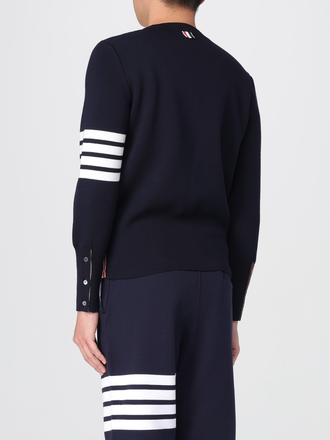 THOM BROWNE SWEATER: Sweater men Thom Browne, Blue - Img 3
