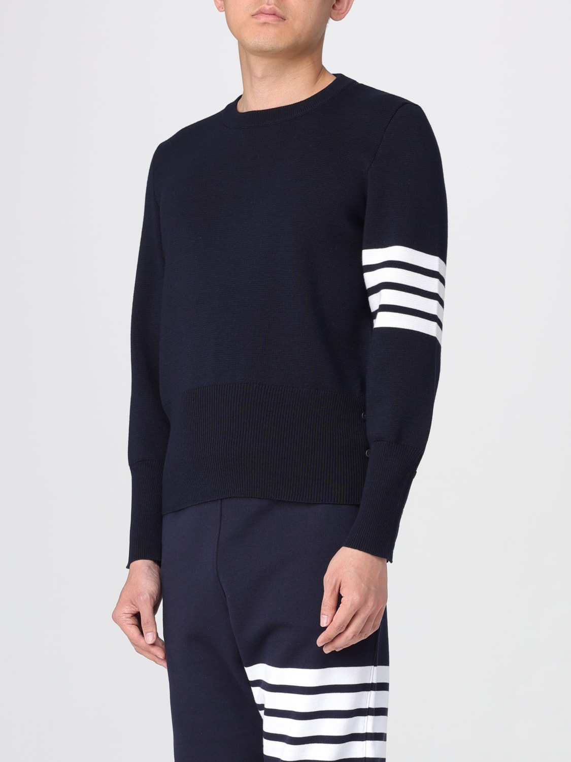 THOM BROWNE SWEATER: Sweater men Thom Browne, Blue - Img 4