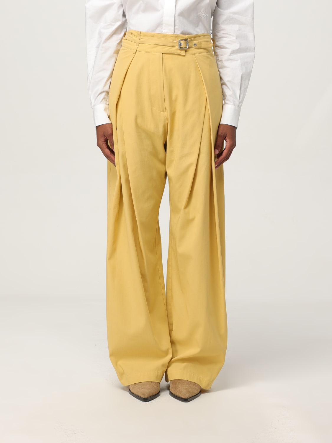 パンツ PINKO Woman Pants Yellow 104648A2ER C43 PINKO: Pants woman - Yellow | Pinko pants 104648A2ER online