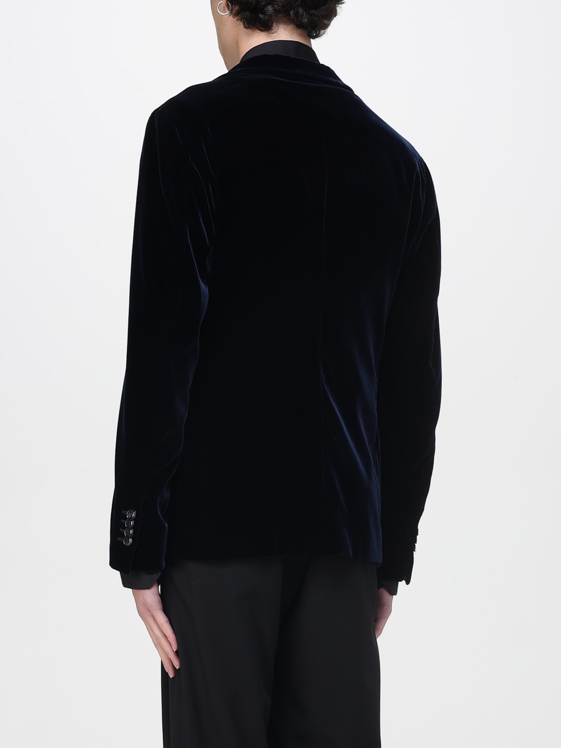 GIORGIO ARMANI JACKET: Jacket men Giorgio Armani, Blue - Img 2