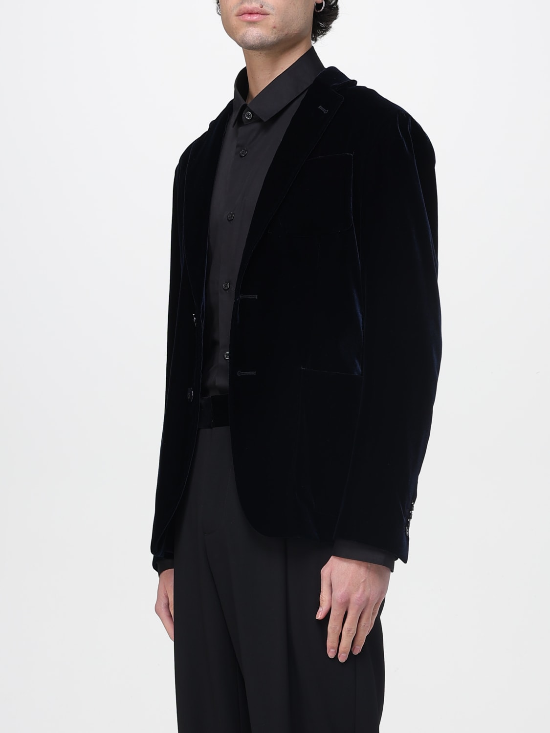 GIORGIO ARMANI JACKET: Jacket men Giorgio Armani, Blue - Img 3