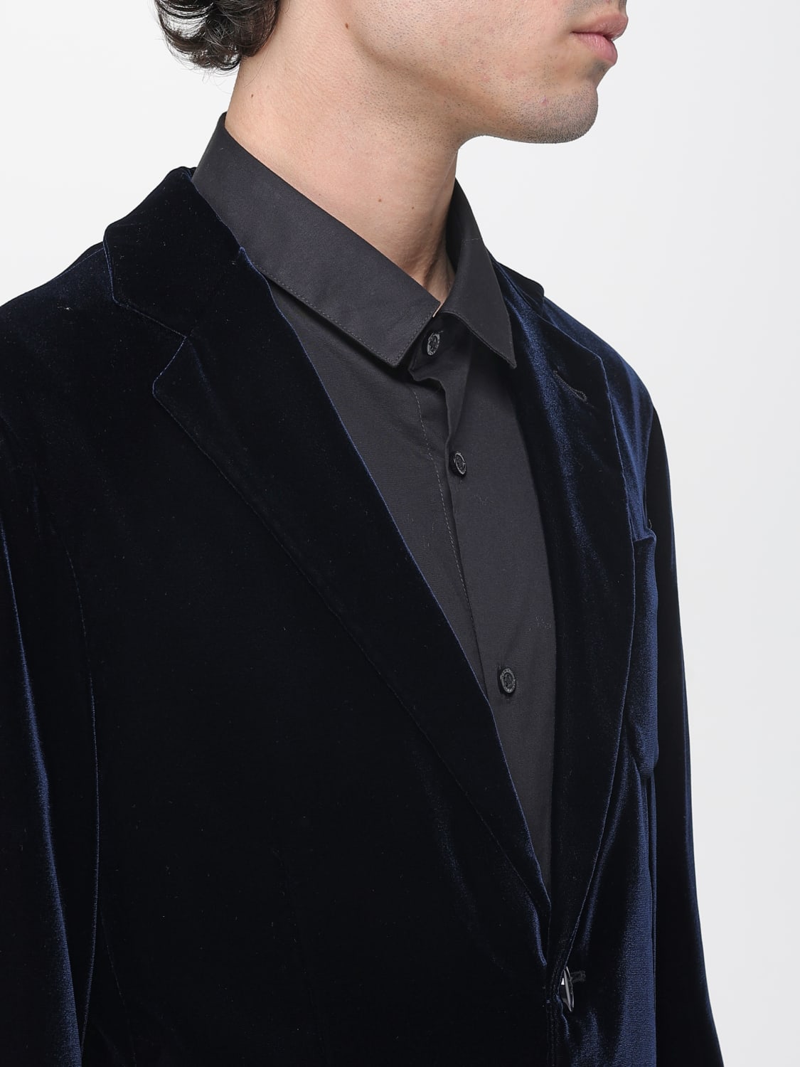 GIORGIO ARMANI JACKET: Jacket men Giorgio Armani, Blue - Img 4