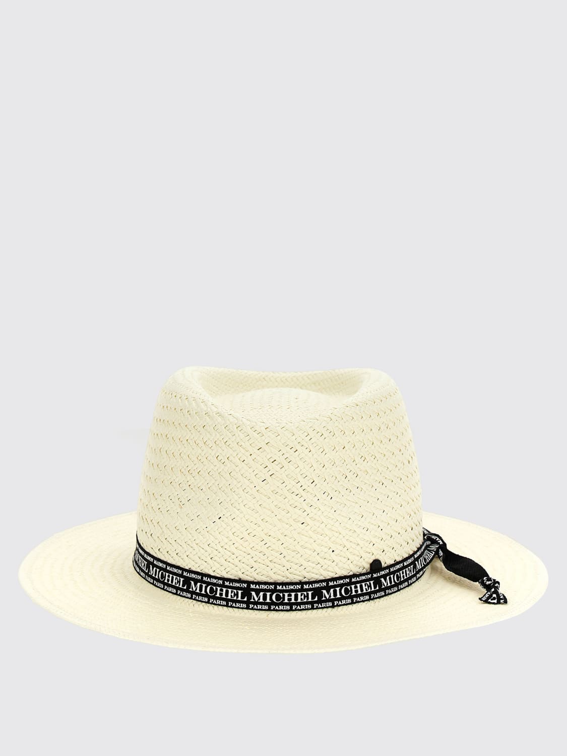 ハット Maison Michel SS25 'Andre' hat (1003118002 WHITEBLACK) MAISON MICHEL: Hat woman - White | Maison Michel hat