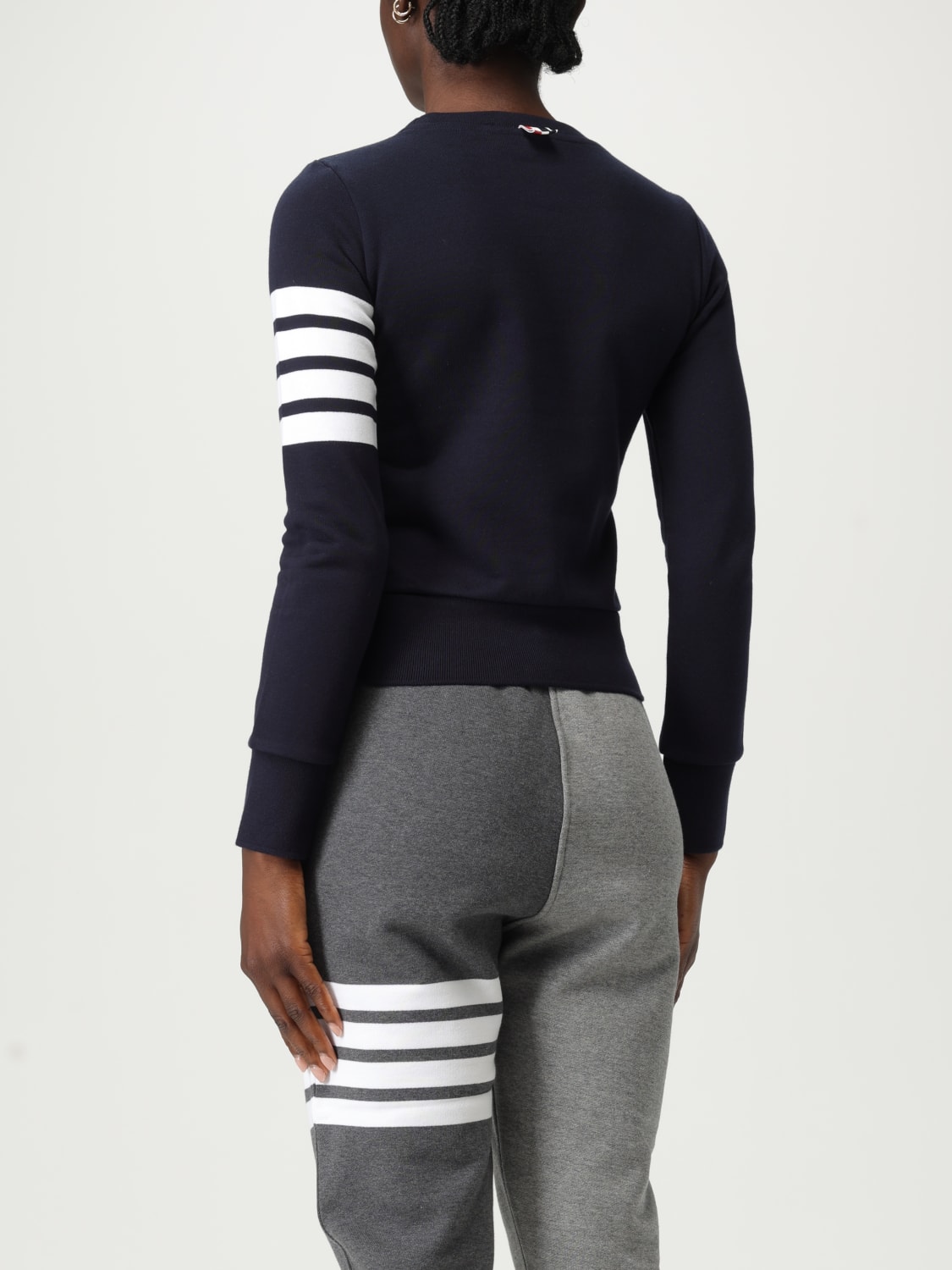 THOM BROWNE SWEATSHIRT: Sweatshirt woman Thom Browne, Blue - Img 3
