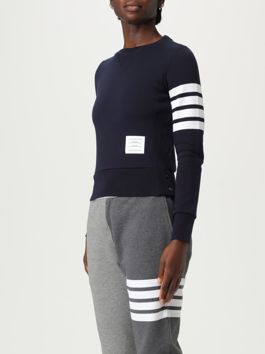 THOM BROWNE SWEATSHIRT: Sweatshirt woman Thom Browne, Blue - Img 4