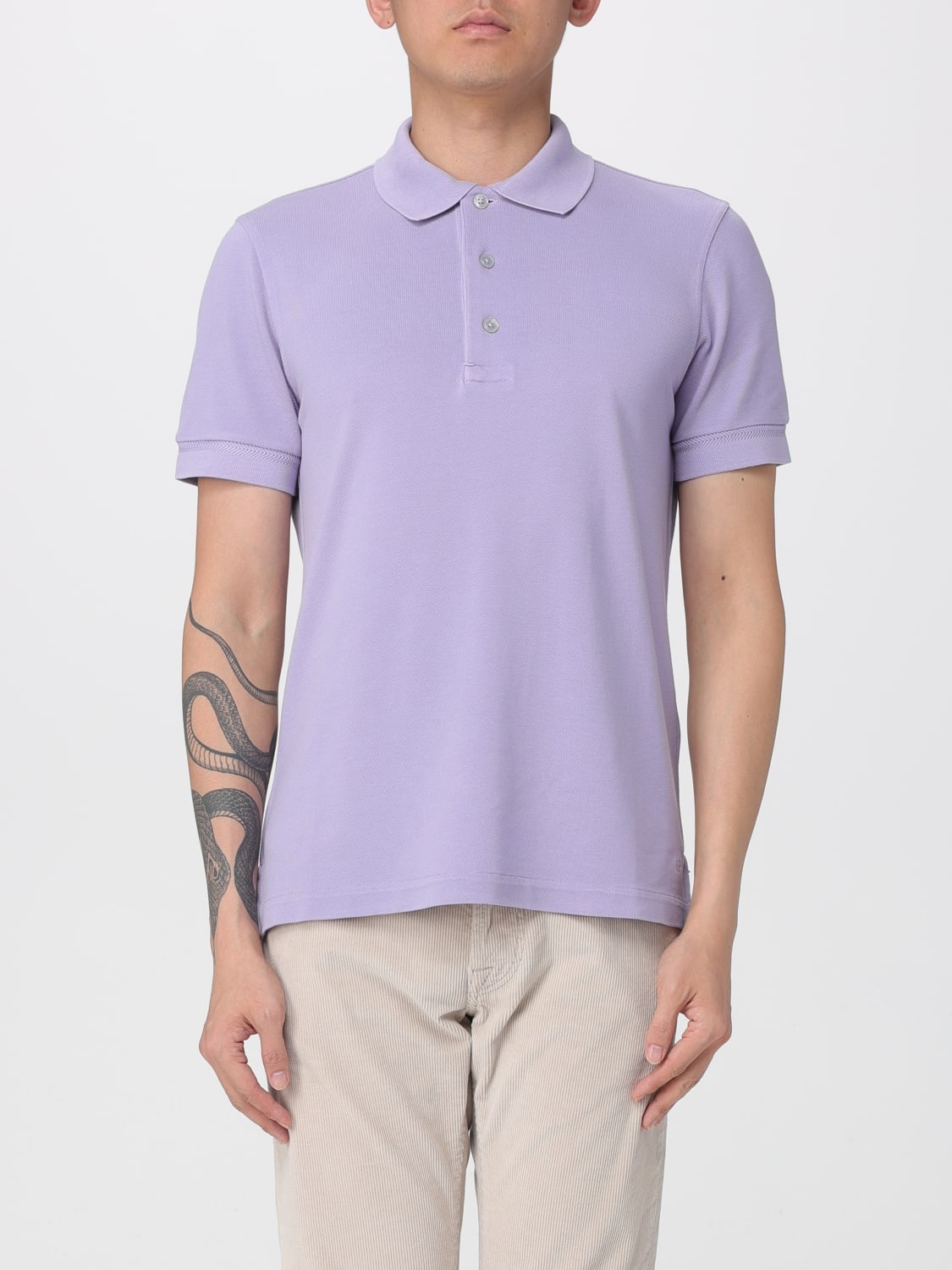 TOM FORD POLO SHIRT: Polo shirt men Tom Ford, Lilac - Img 1