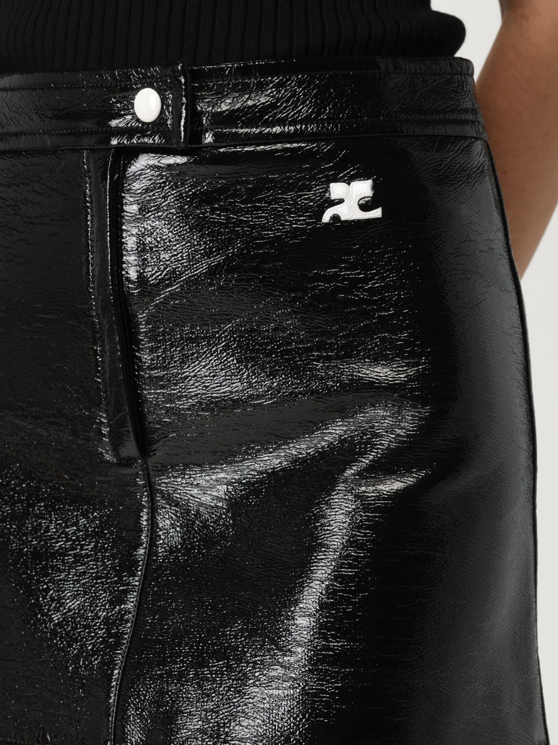 COURRÈGES SKIRT: Skirt woman CourrÈges, Black - Img 5