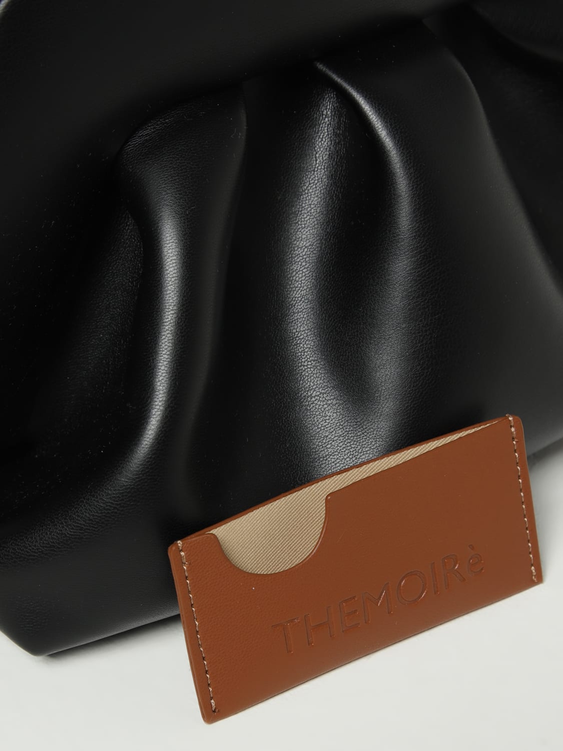 THEMOIRÈ BORSA A MANO: Clutch Tia Themoirè in pelle vegana, Nero - Img 3