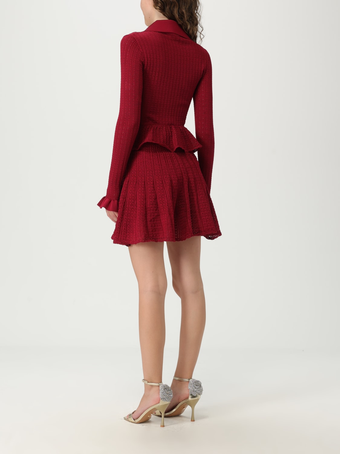 SELF-PORTRAIT ABITO: Abito Self-Portrait in maglia di misto viscosa , Viola - Img 2