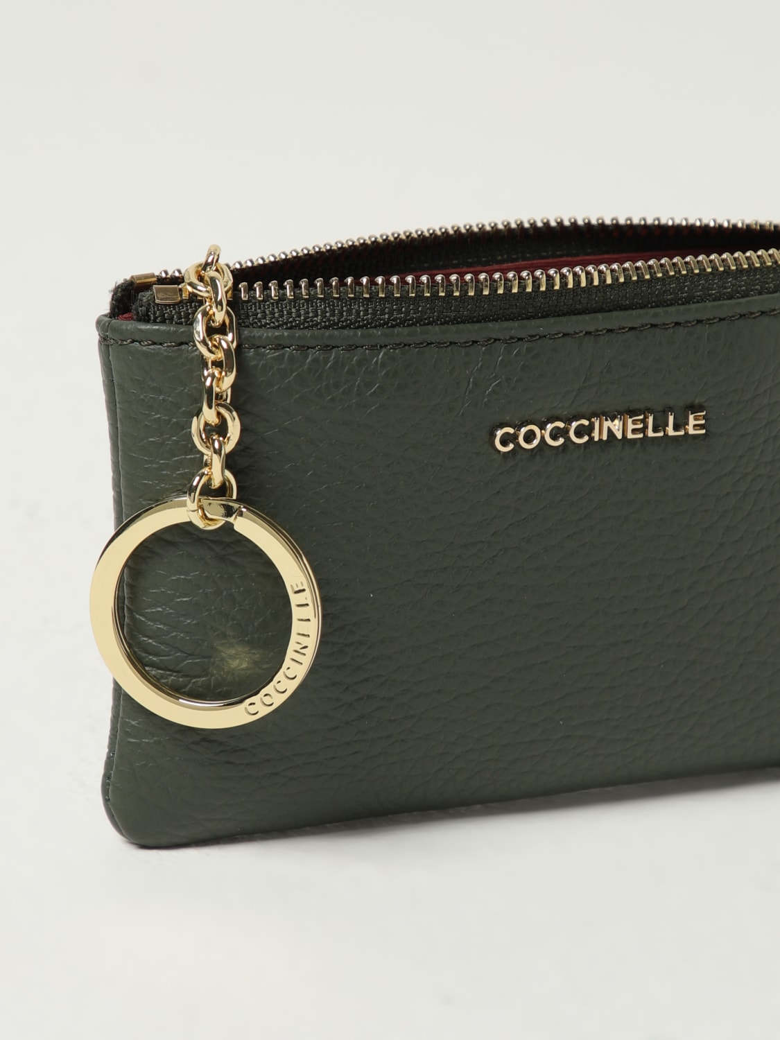 COCCINELLE KEY CHAIN: Key chain woman Coccinelle, Green - Img 3