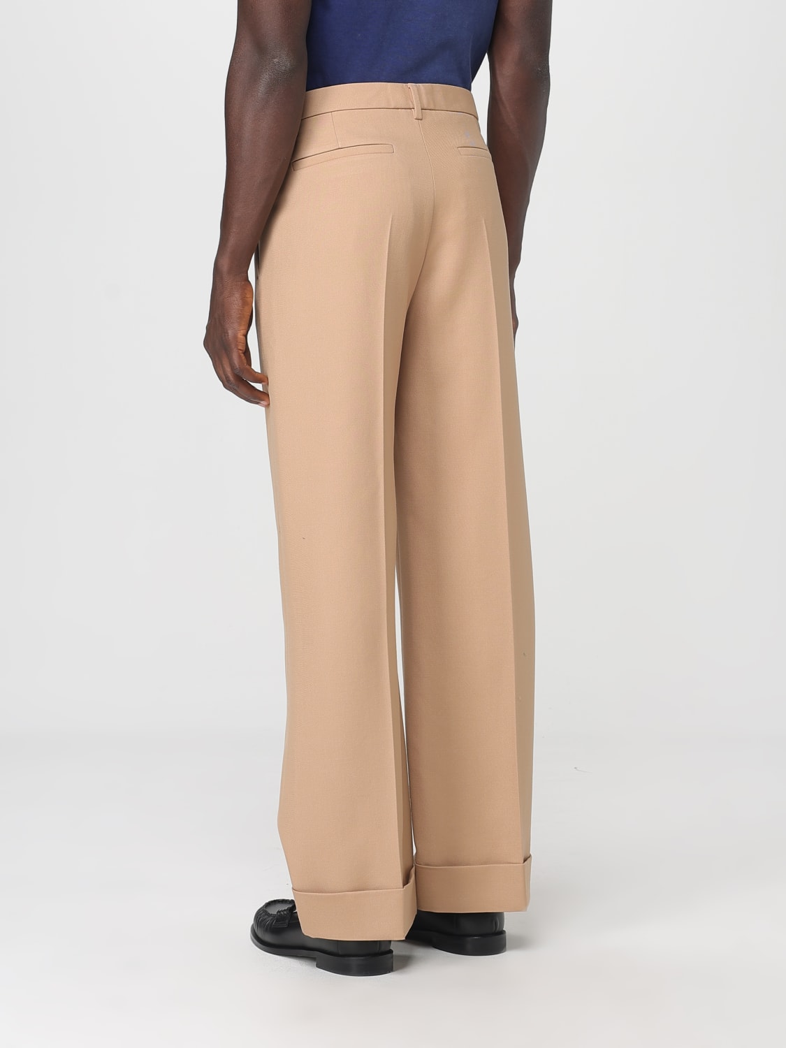 VALENTINO 裤子: 裤子 男士 Valentino, 棕色 - Img 3