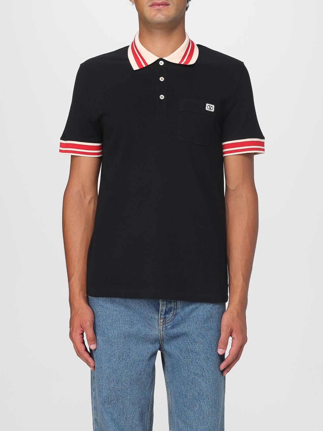 VALENTINO POLO SHIRT: Polo shirt men Valentino, Black - Img 1