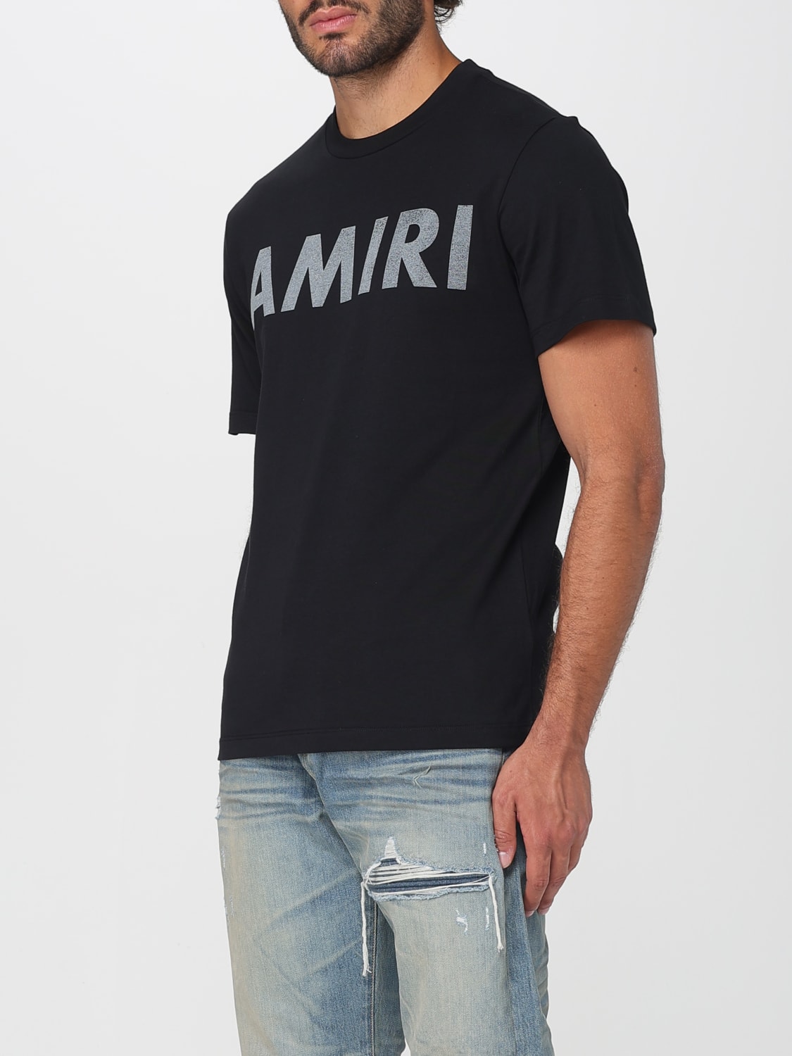 AMIRI T-SHIRT: T-shirt Amiri in cotone con logo , Nero - Img 4